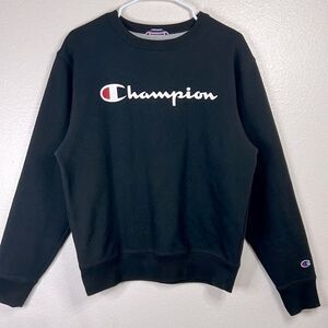 Champion Navy Crew Neck Sweatshirt Size: S